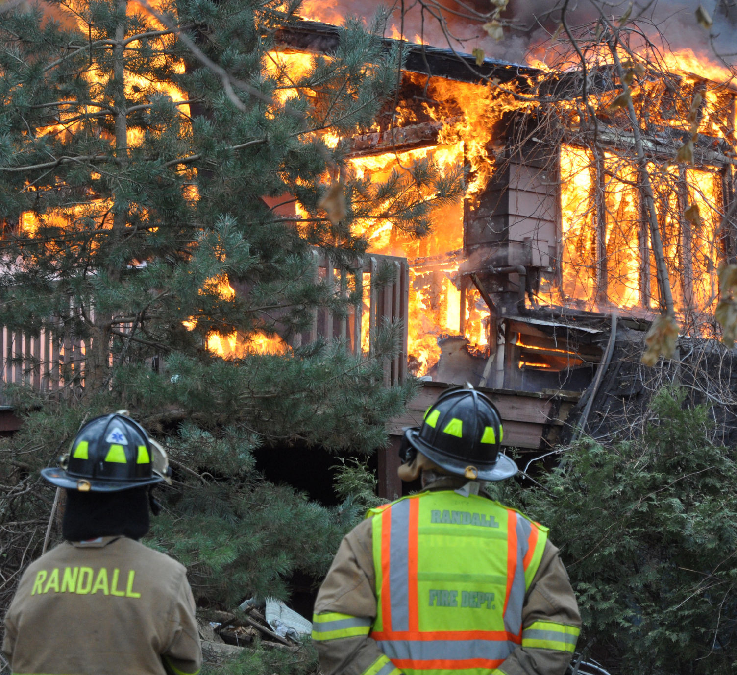 Controlled burn at Lake Benedict resort